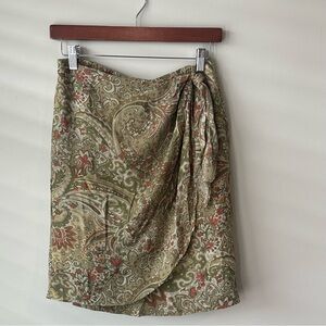 Vintage Liz Claiborne Petite Paisley Print Skirt Size Small